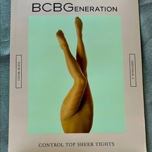 BCBGeneration Black Control Top Sheer Tights